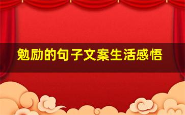 勉励的句子文案生活感悟