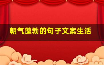 朝气蓬勃的句子文案生活