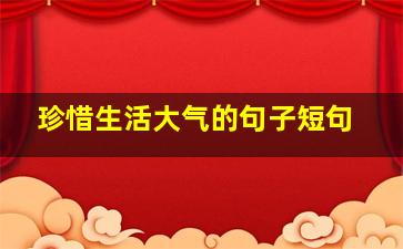 珍惜生活大气的句子短句